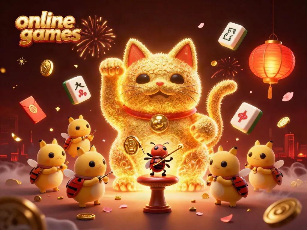 Experience vibrant online craps games with animated fireflies and casino symbols.
