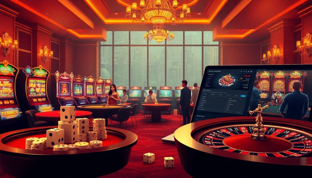 Exciting gambling scene at 789pcenter.it.com showcasing vibrant slot machines and engaging players.