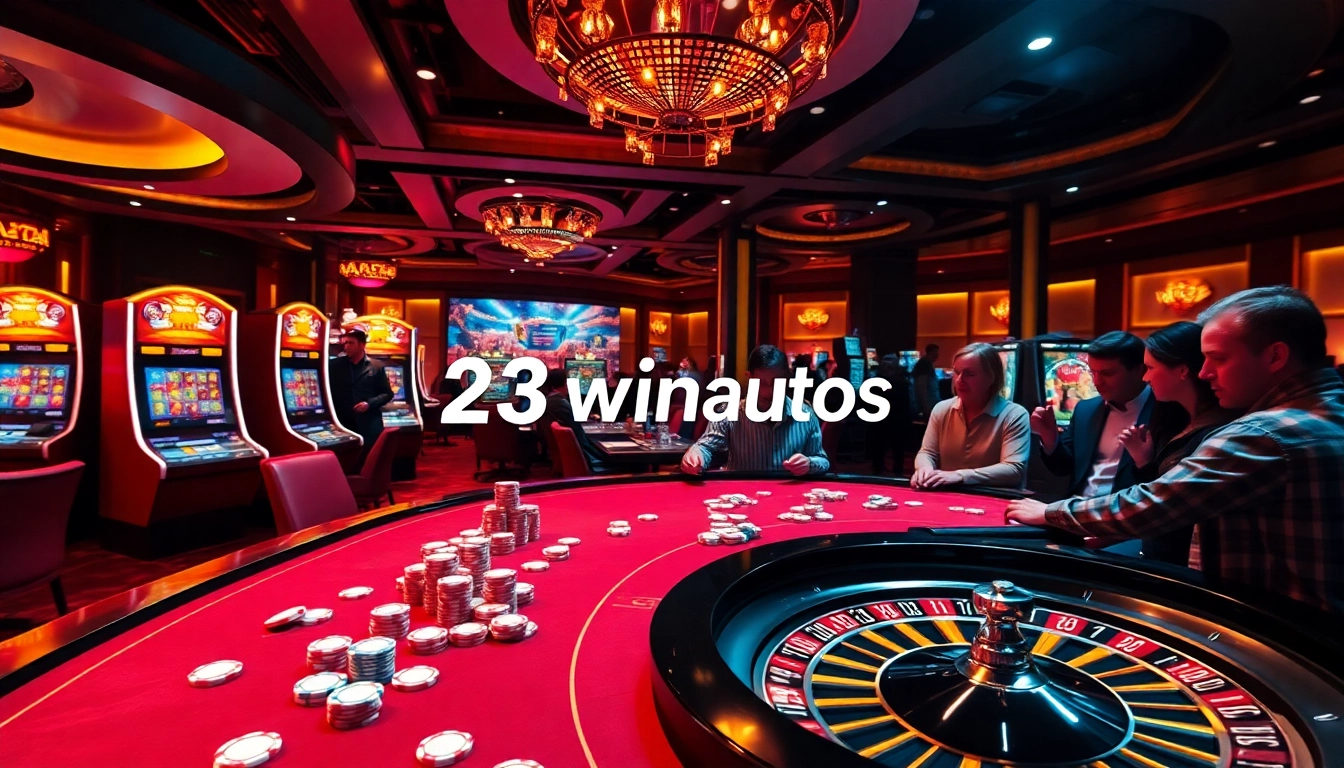 Experience the thrill of gaming at 23win.autos with vibrant casino tables and dynamic roulette action.