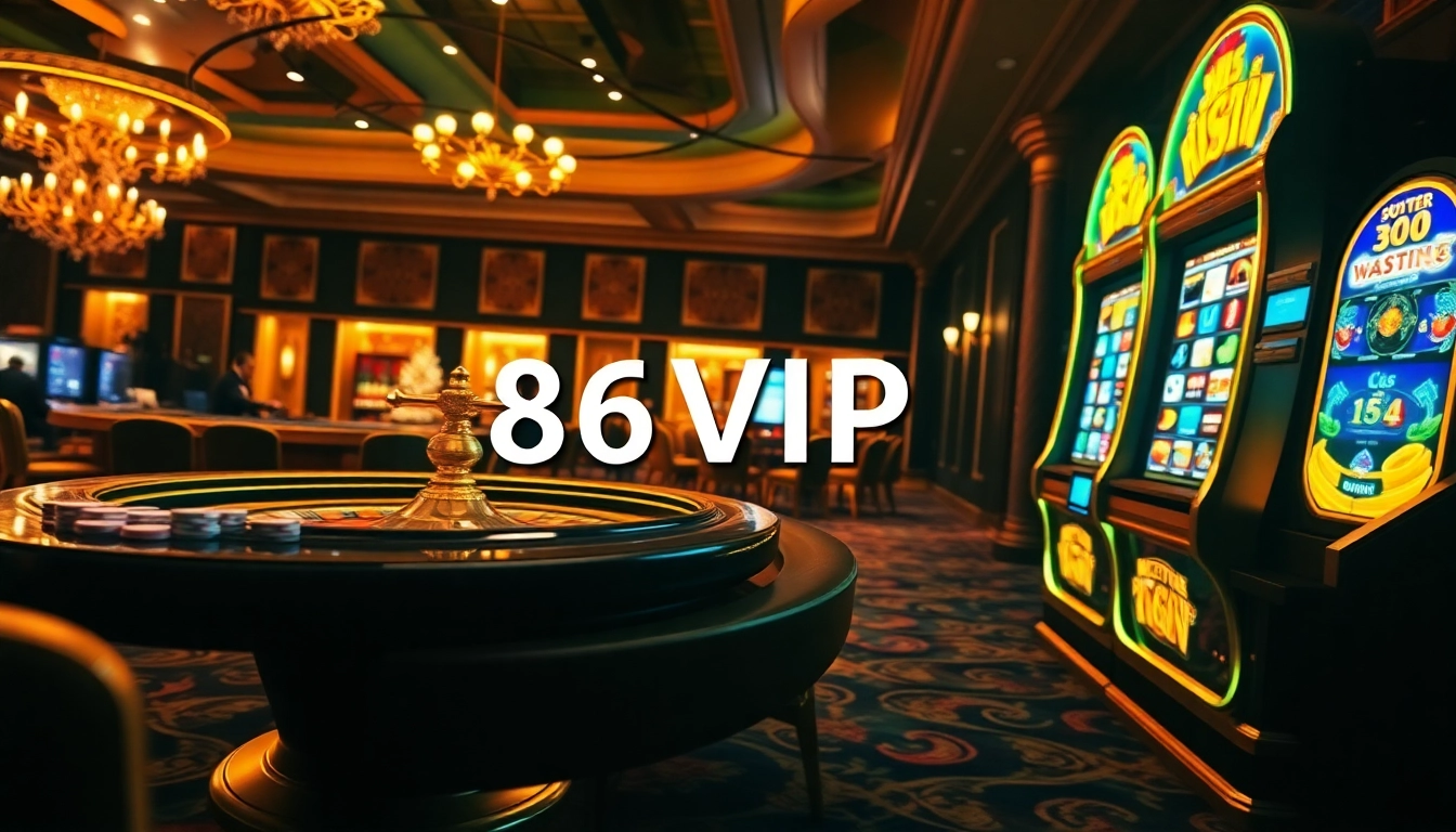 Players enjoying high-stakes games at 68VIP casino with a luxurious poker table and roulette wheel.