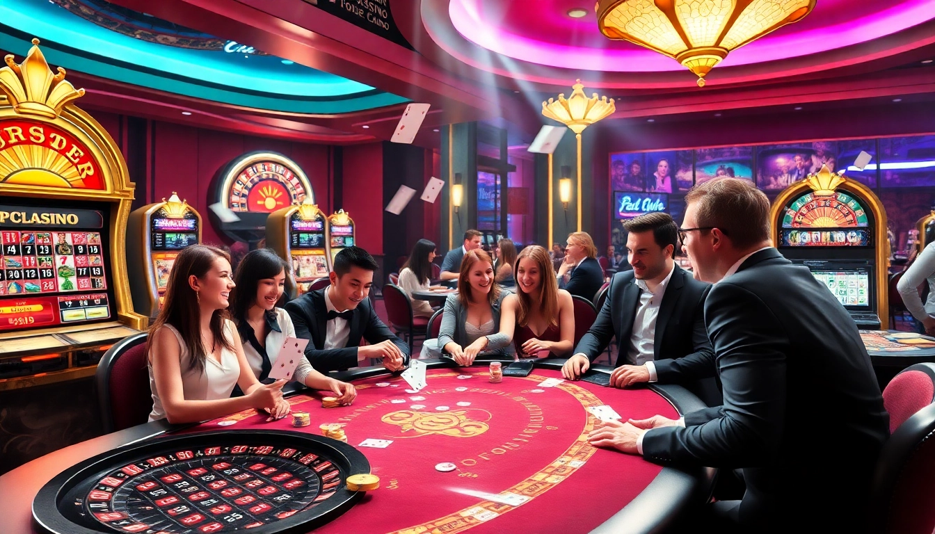 Experience the excitement of winning at https://789win.associates/ with a vibrant casino scene showcasing poker and roulette.