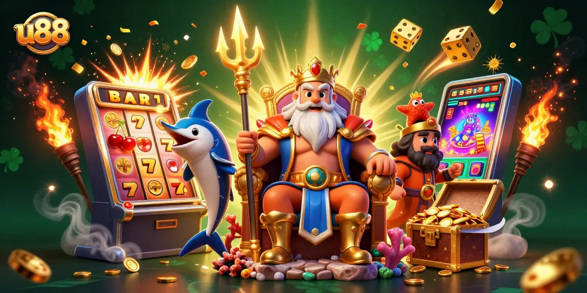 Experience exciting wins with u88 as Neptune leads in a vibrant casino-themed realm.