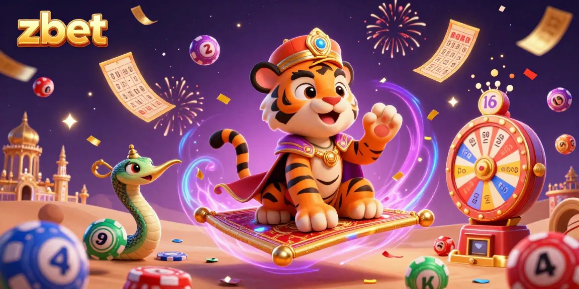 Zbet brings the excitement of gaming with vibrant lottery elements and a magical Arabian Nights theme.