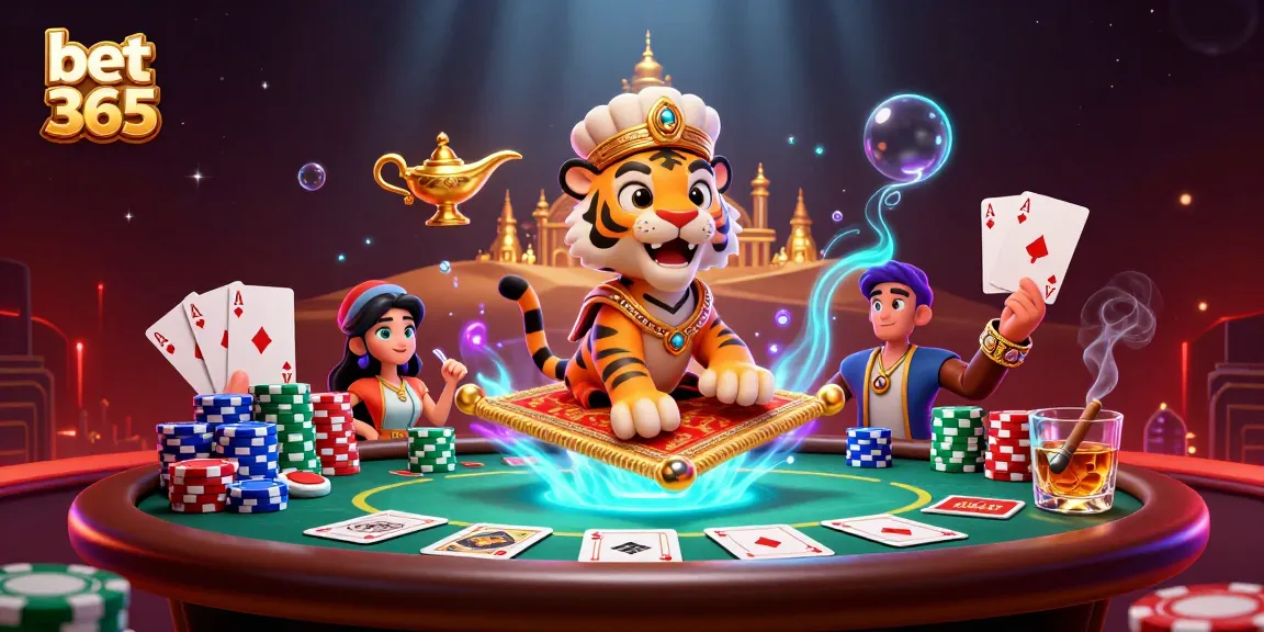 Experience the excitement of bet 365 with our vibrant and lively casino-themed illustration.