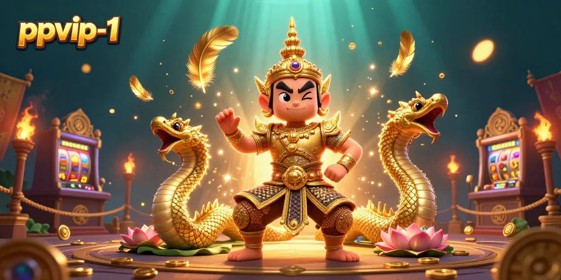 Engage with thrilling slots and arcade adventures at ppvip-1, showcased in a vibrant 3D scene.