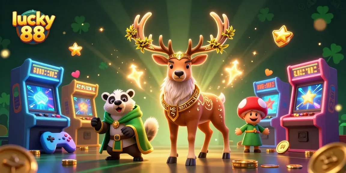 Experience thrilling gameplay with lucky 88 slot featuring vibrant 3D characters and arcade elements.