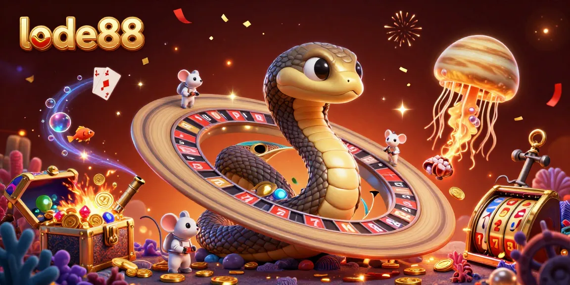 Experience exciting gameplay with lode88's cosmic casino filled with vibrant characters and elements.