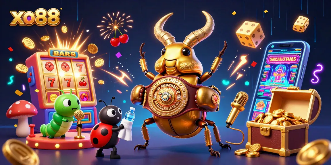 Spin the winning reels at xo88 with the giant golden stag beetle in an epic casino showdown!